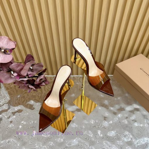 Gianvito Rossi 2024 Classic Pointed PVC Film High Heels Half Drag————————————Its appearance osb3im97 - Image 2