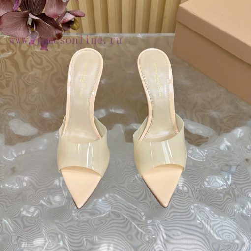 Gianvito Rossi 2024 Classic Pointed PVC Film High Heels Half Drag————————————Its appearance 378j6sbi - Image 7