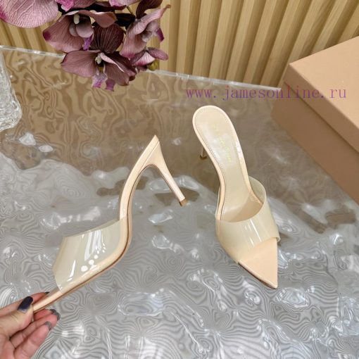 Gianvito Rossi 2024 Classic Pointed PVC Film High Heels Half Drag————————————Its appearance 378j6sbi - Image 9