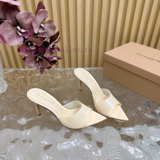 Gianvito Rossi 2024 Classic Pointed PVC Film High Heels Half Drag————————————Its appearance 378j6sbi - Image 10