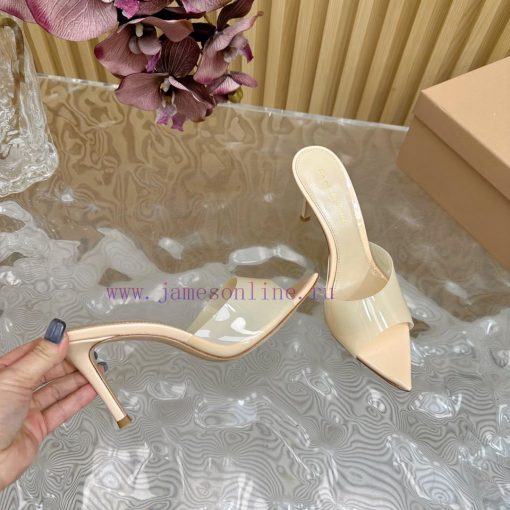 Gianvito Rossi 2024 Classic Pointed PVC Film High Heels Half Drag————————————Its appearance 378j6sbi - Image 11
