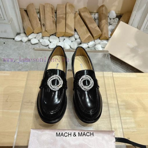 MACH&MACH 2024 Autumn/Winter New Crystal Buckle Women's Shoes Letter Logo Hardware Buckle Lobcyncn80 - Image 2