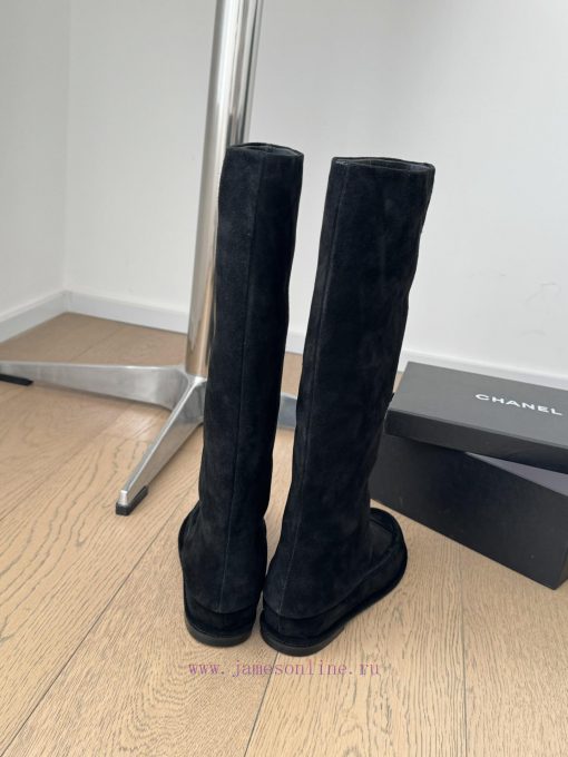 Chanel 25C Early Spring New Collection, Most Beautiful Suede BootsChanel's life boots are tru56nlk34 - Image 4