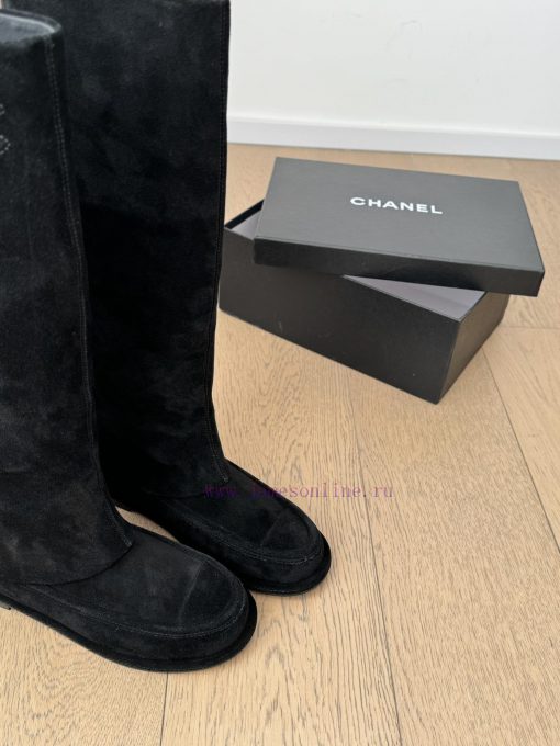 Chanel 25C Early Spring New Collection, Most Beautiful Suede BootsChanel's life boots are tru56nlk34 - Image 8
