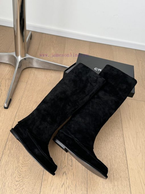 Chanel 25C Early Spring New Collection, Most Beautiful Suede BootsChanel's life boots are tru56nlk34 - Image 9