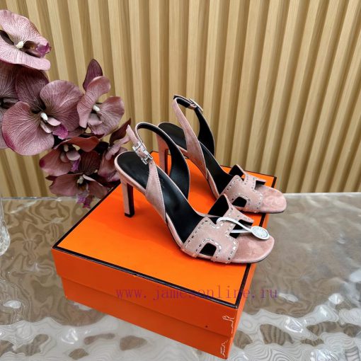 2024 New Collection: Herm è s/Herm è s Classic High Heel Hot Diamond Sandals with a retro de6rl1es01