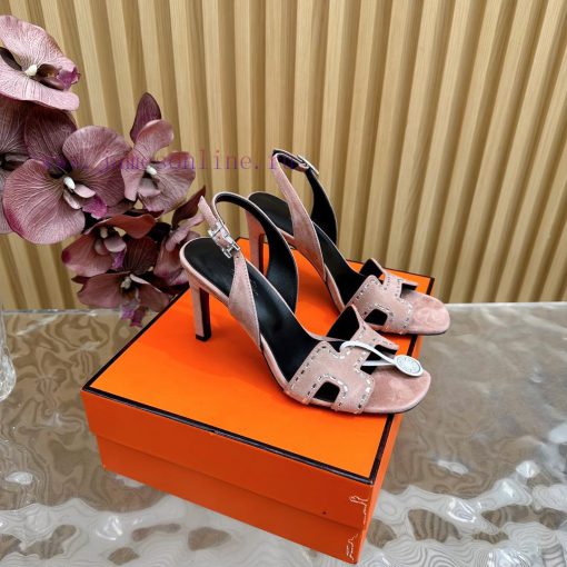 2024 New Collection: Herm è s/Herm è s Classic High Heel Hot Diamond Sandals with a retro de6rl1es01 - Image 2