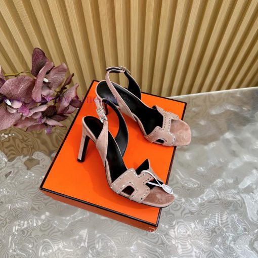 2024 New Collection: Herm è s/Herm è s Classic High Heel Hot Diamond Sandals with a retro de6rl1es01 - Image 3