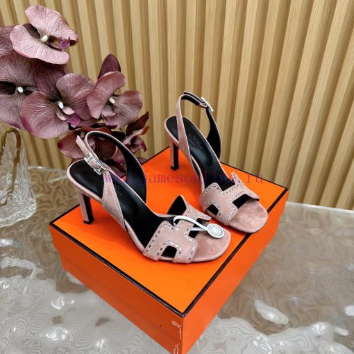 2024 New Collection: Herm è s/Herm è s Classic High Heel Hot Diamond Sandals with a retro de6rl1es01 - Image 4