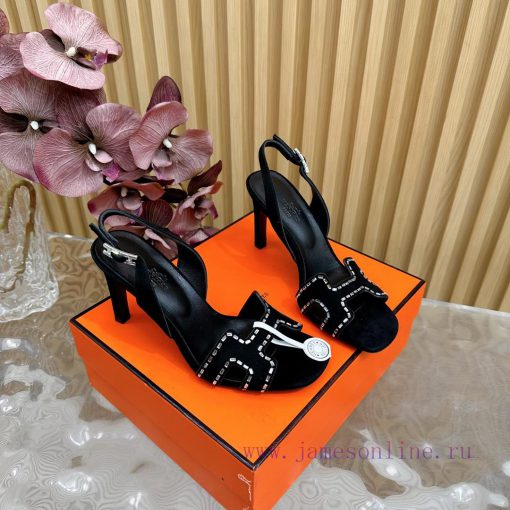 2024 New Collection: Herm è s/Herm è s Classic High Heel Hot Diamond Sandals with a retro dezukjg1u8 - Image 4