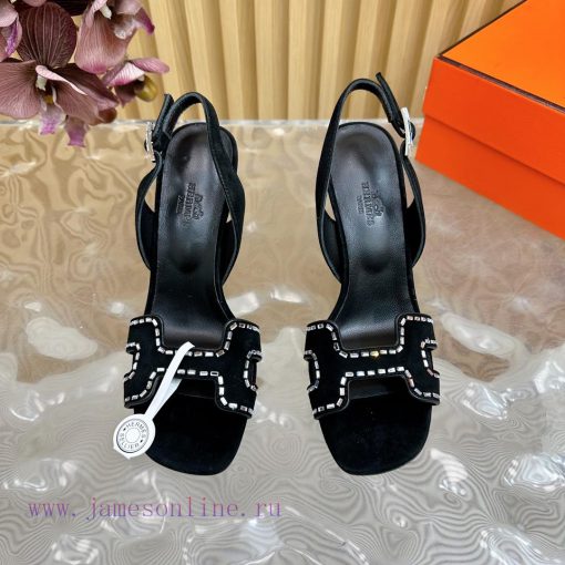 2024 New Collection: Herm è s/Herm è s Classic High Heel Hot Diamond Sandals with a retro dezukjg1u8 - Image 6
