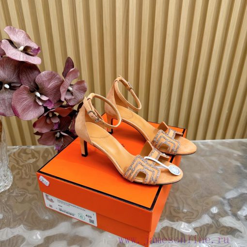 2024 New Collection: Herm è s/Herm è s Classic High Heel Hot Diamond Sandals with a retro de7oo9g3d4