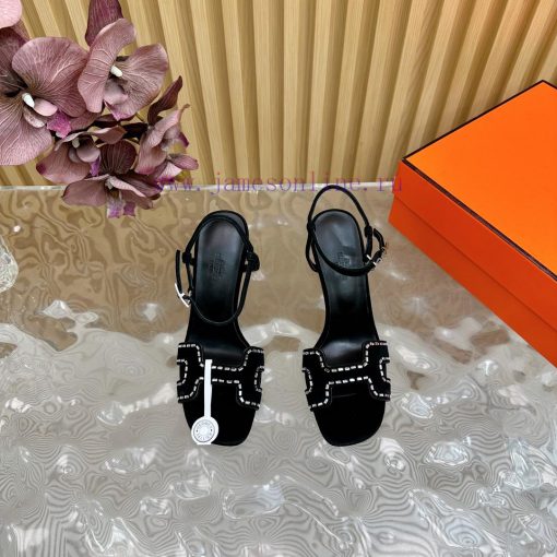 2024 New Collection: Herm è s/Herm è s Classic High Heel Hot Diamond Sandals with a retro deps9wrmgt - Image 5