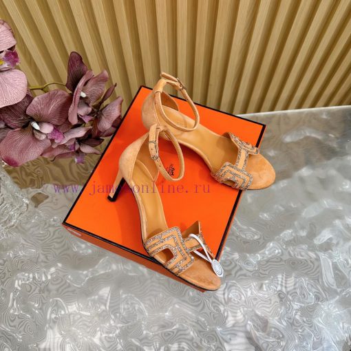 2024 New Collection: Herm è s/Herm è s Classic High Heel Hot Diamond Sandals with a retro de7oo9g3d4 - Image 3