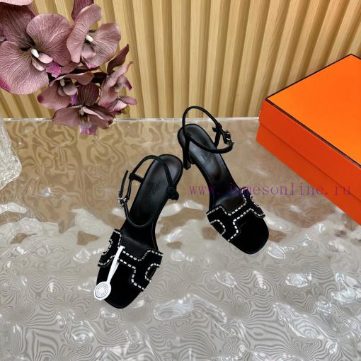 2024 New Collection: Herm è s/Herm è s Classic High Heel Hot Diamond Sandals with a retro deps9wrmgt - Image 7