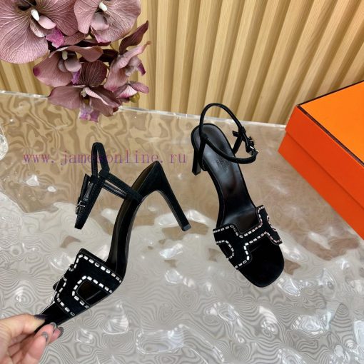 2024 New Collection: Herm è s/Herm è s Classic High Heel Hot Diamond Sandals with a retro deps9wrmgt - Image 8