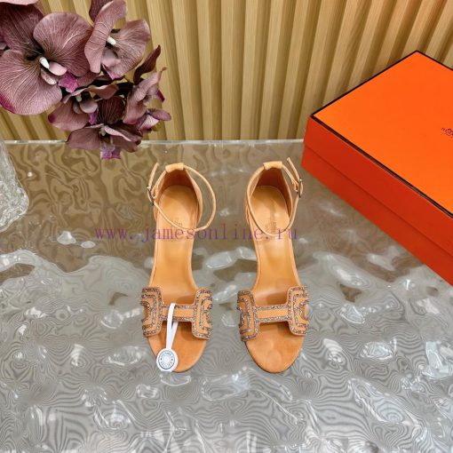 2024 New Collection: Herm è s/Herm è s Classic High Heel Hot Diamond Sandals with a retro de7oo9g3d4 - Image 5