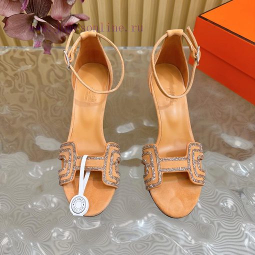 2024 New Collection: Herm è s/Herm è s Classic High Heel Hot Diamond Sandals with a retro de7oo9g3d4 - Image 6