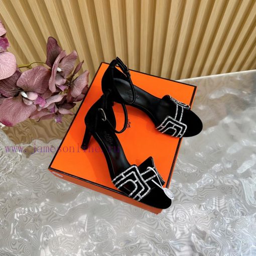 2024 New Collection: Herm è s/Herm è s Classic High Heel Hot Diamond Sandals with a retro dedivrz1b4 - Image 3
