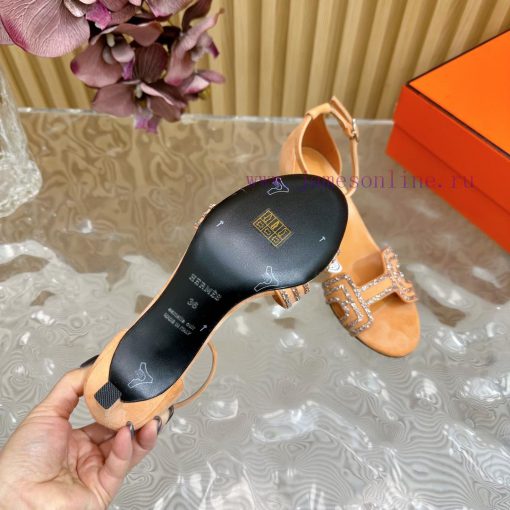 2024 New Collection: Herm è s/Herm è s Classic High Heel Hot Diamond Sandals with a retro de7oo9g3d4 - Image 12