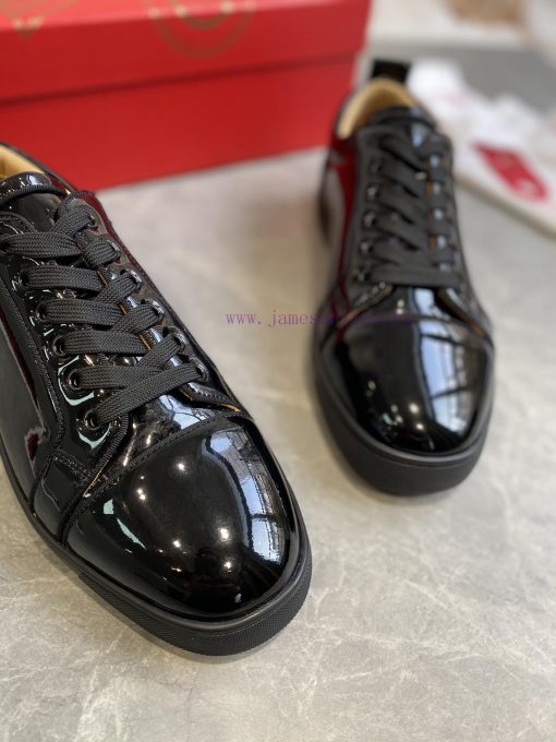 ╔ Low cut black patent leather glossy version ╗️Top level customized version𝑪𝒉𝒓𝒊𝒔𝒕𝒊𝒂𝒏 𝑳𝒐𝒖𝒃𝒐𝒖yrsuasrh - Image 7