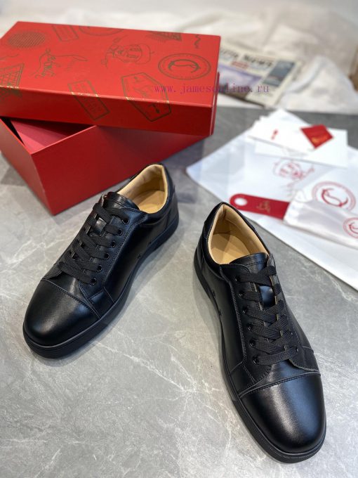 ╔ Low cut black cowhide glossy version ╗️Top level customized version𝑪𝒉𝒓𝒊𝒔𝒕𝒊𝒂𝒏 𝑳𝒐𝒖𝒃𝒐𝒖𝒕𝒊𝒏Whetvd45feam - Image 3