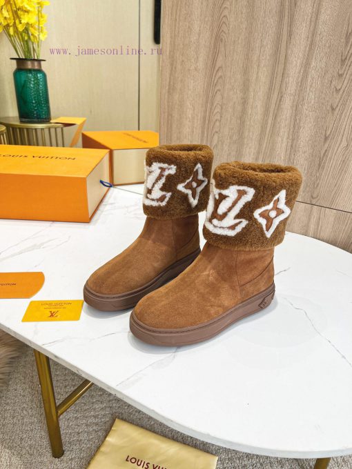 p. Classic Lv snow boots are made of handmade patchwork fabric, and each pair of shoes consuos9zd3p2 - Image 2