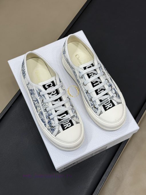 Dior inserts new colorsDior 25 Spring/Summer Thick soled Embroidered SneakersThe thickened szezqsj4d - Image 4