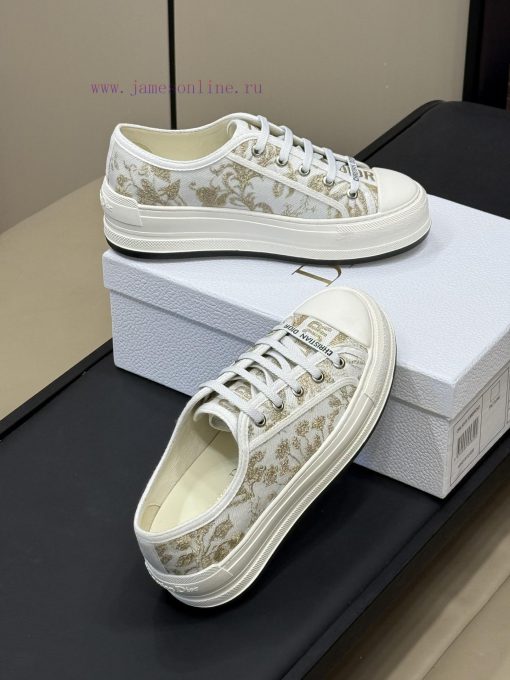 Dior inserts new colorsDior 25 Spring/Summer Thick soled Embroidered SneakersThe thickened sddweqvo8 - Image 5
