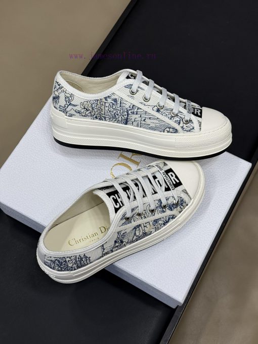 Dior inserts new colorsDior 25 Spring/Summer Thick soled Embroidered SneakersThe thickened szezqsj4d - Image 5