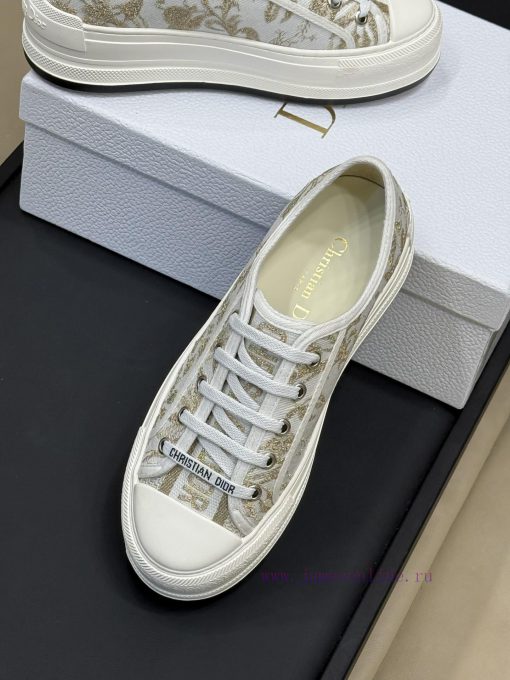 Dior inserts new colorsDior 25 Spring/Summer Thick soled Embroidered SneakersThe thickened sddweqvo8 - Image 7