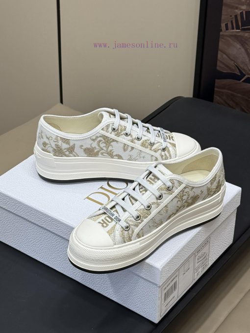 Dior inserts new colorsDior 25 Spring/Summer Thick soled Embroidered SneakersThe thickened sddweqvo8 - Image 9