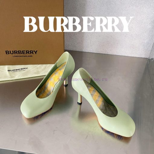Burberryyburberry 𝑩𝒖𝒓𝒃𝒆𝒓𝒓𝒚𝒚𝘽𝙪𝙧𝙗𝙚𝙧𝙧𝙮𝙮𝙮⼋利 2024 Latest High Heel Lazy Retro Elegant Intellectuaucashmjn - Image 5