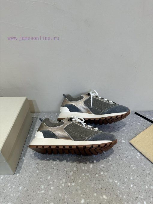 Brunello Cucinelli autumn and winter new couple style lace up series casual shoesBC is a weluniqdtlt - Image 5