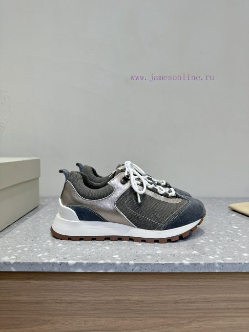Brunello Cucinelli autumn and winter new couple style lace up series casual shoesBC is a weluniqdtlt - Image 6