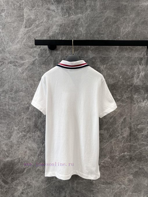 ZT61068 Dior 25Ss Spring/Summer New Embroidered Collar Buckle Mesh Ball Style Polo Short Sleeve sltjbz6u - Image 3