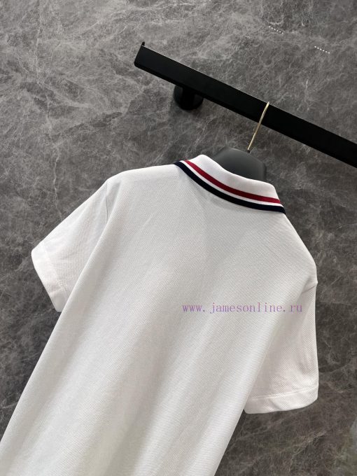 ZT61068 Dior 25Ss Spring/Summer New Embroidered Collar Buckle Mesh Ball Style Polo Short Sleeve sltjbz6u - Image 5
