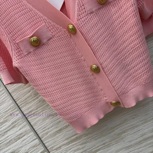 CT77523 Balman 25 Spring/Summer Slim Fit V-neck Knitted Set V-neck Short Sleeve Cardigan+Arm Hu ce2byxlb - Image 6