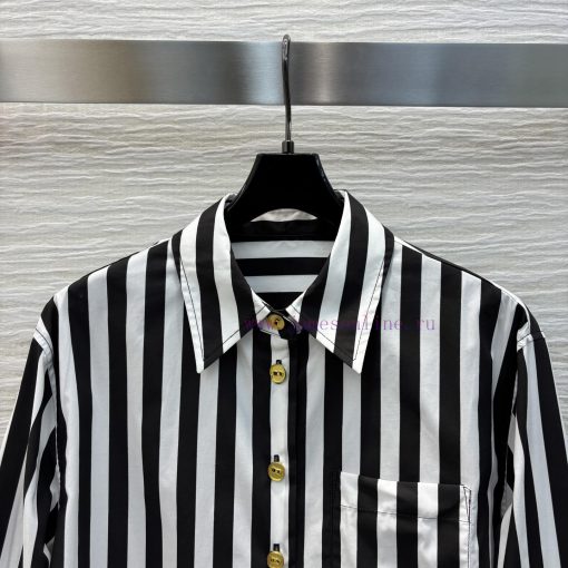 CC77533 ScHermes 25 Early Spring New Item Metal Buckle Decorative Striped Shirt Woven Striped C 30ewo8nn - Image 3