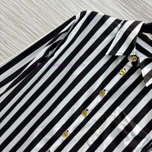 CC77533 ScHermes 25 Early Spring New Item Metal Buckle Decorative Striped Shirt Woven Striped C 30ewo8nn - Image 4