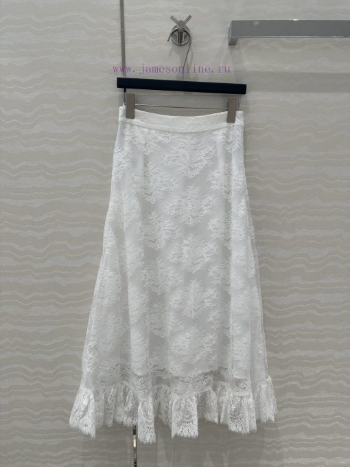 AB77551 Miss Dior French Lace Long Half Skirt With Eyelash Positioning Lace Lace Heavy Industry ideky8ju