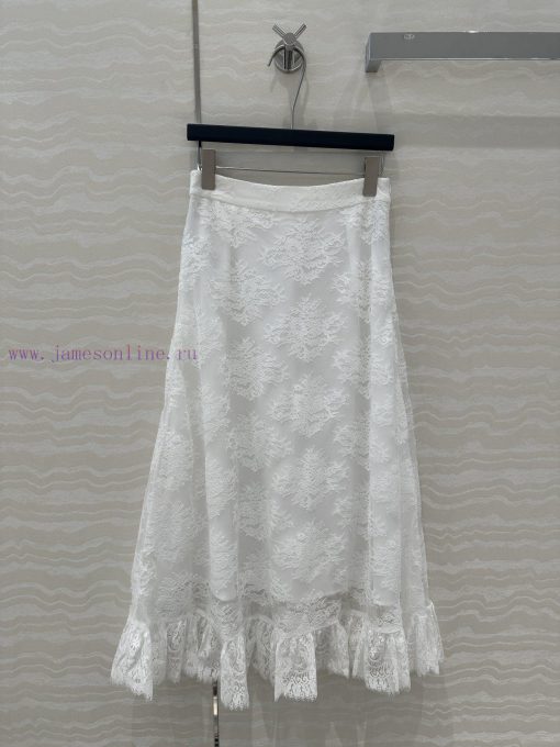 AB77551 Miss Dior French Lace Long Half Skirt With Eyelash Positioning Lace Lace Heavy Industry ideky8ju - Image 2