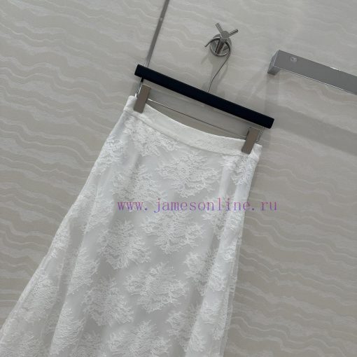AB77551 Miss Dior French Lace Long Half Skirt With Eyelash Positioning Lace Lace Heavy Industry ideky8ju - Image 3