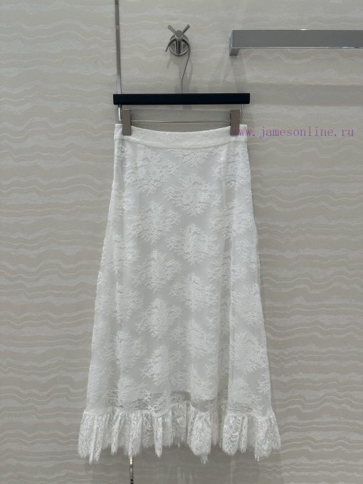 AB77551 Miss Dior French Lace Long Half Skirt With Eyelash Positioning Lace Lace Heavy Industry ideky8ju - Image 10