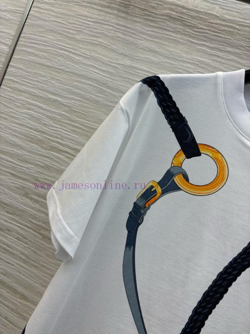CT77559 Her Home 25 New Item Chain Print Round Neck T-shirt Customized With 100% Pure Cotton Fa whic1jcm - Image 5