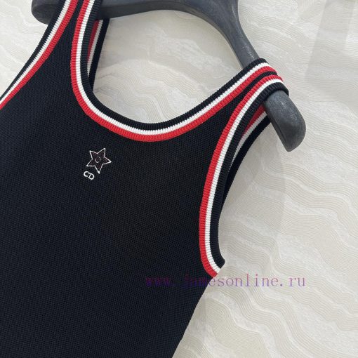 AT77565 Miss Dior Tennis Sport Knitted 🧶 Tank Top Temperament U-neck Slim Fit Versatile And Not wfj7d7wx - Image 4