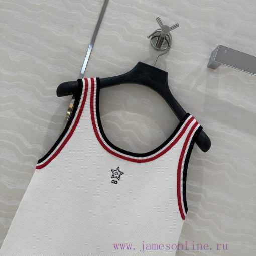 AT77565 Miss Dior Tennis Sport Knitted 🧶 Tank Top Temperament U-neck Slim Fit Versatile And Not aputl3n9 - Image 3