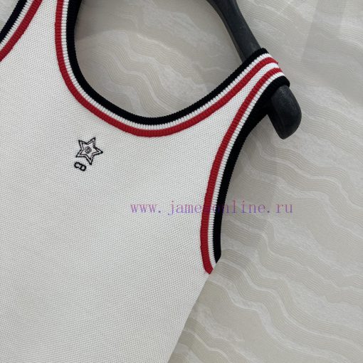 AT77565 Miss Dior Tennis Sport Knitted 🧶 Tank Top Temperament U-neck Slim Fit Versatile And Not aputl3n9 - Image 4