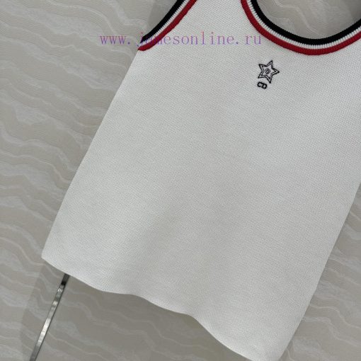 AT77565 Miss Dior Tennis Sport Knitted 🧶 Tank Top Temperament U-neck Slim Fit Versatile And Not aputl3n9 - Image 7