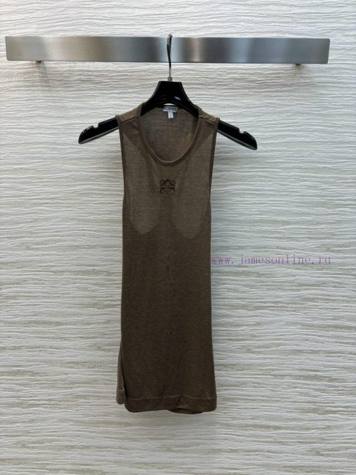 CT77568 Loewe 25 Spring/Summer Lightweight And Comfortable Round Neck Logo Irregular Tank Top W f9s76bsm